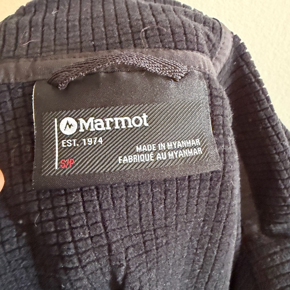 Marmot Women’s Black Leconte Full Zip Hooded Jacket size Small EUC - Picture 12 of 15